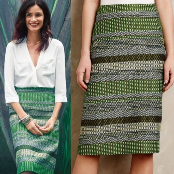 Anthropologie Leifsdottir Jade Green Skirt - Picture 2 of 7